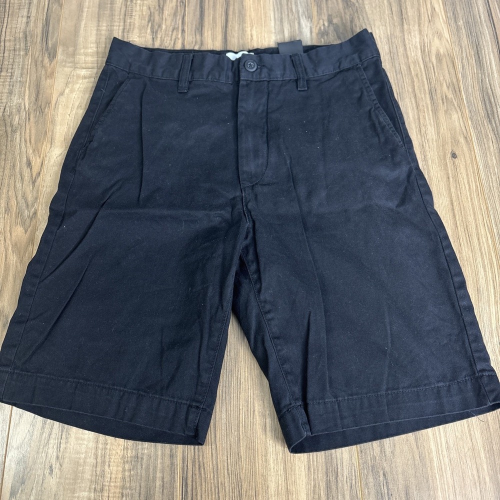 H&M Chino Shorts Mens 29 Regular Fit Flat Front‎ Black